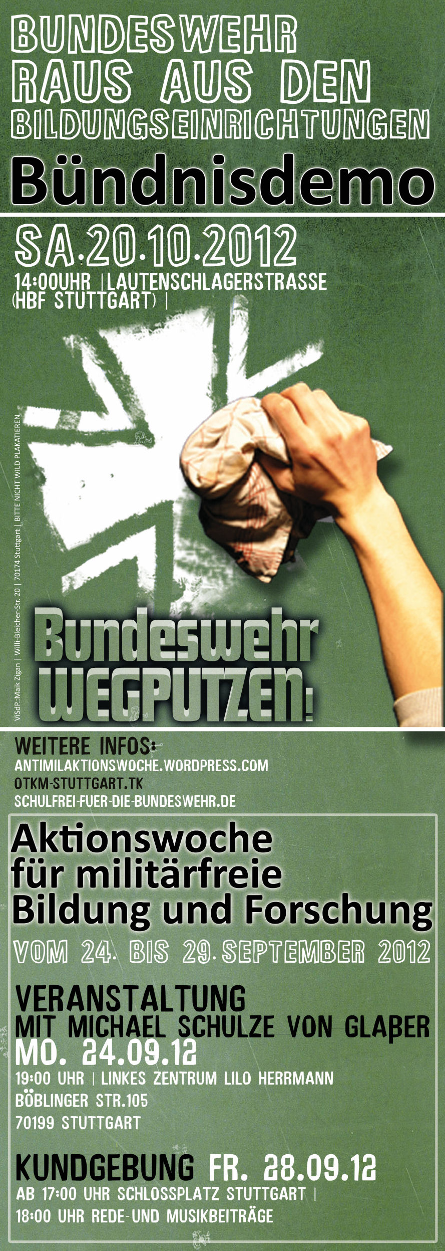 Demo: Bundeswehr raus aus Bildungseinrichtungen