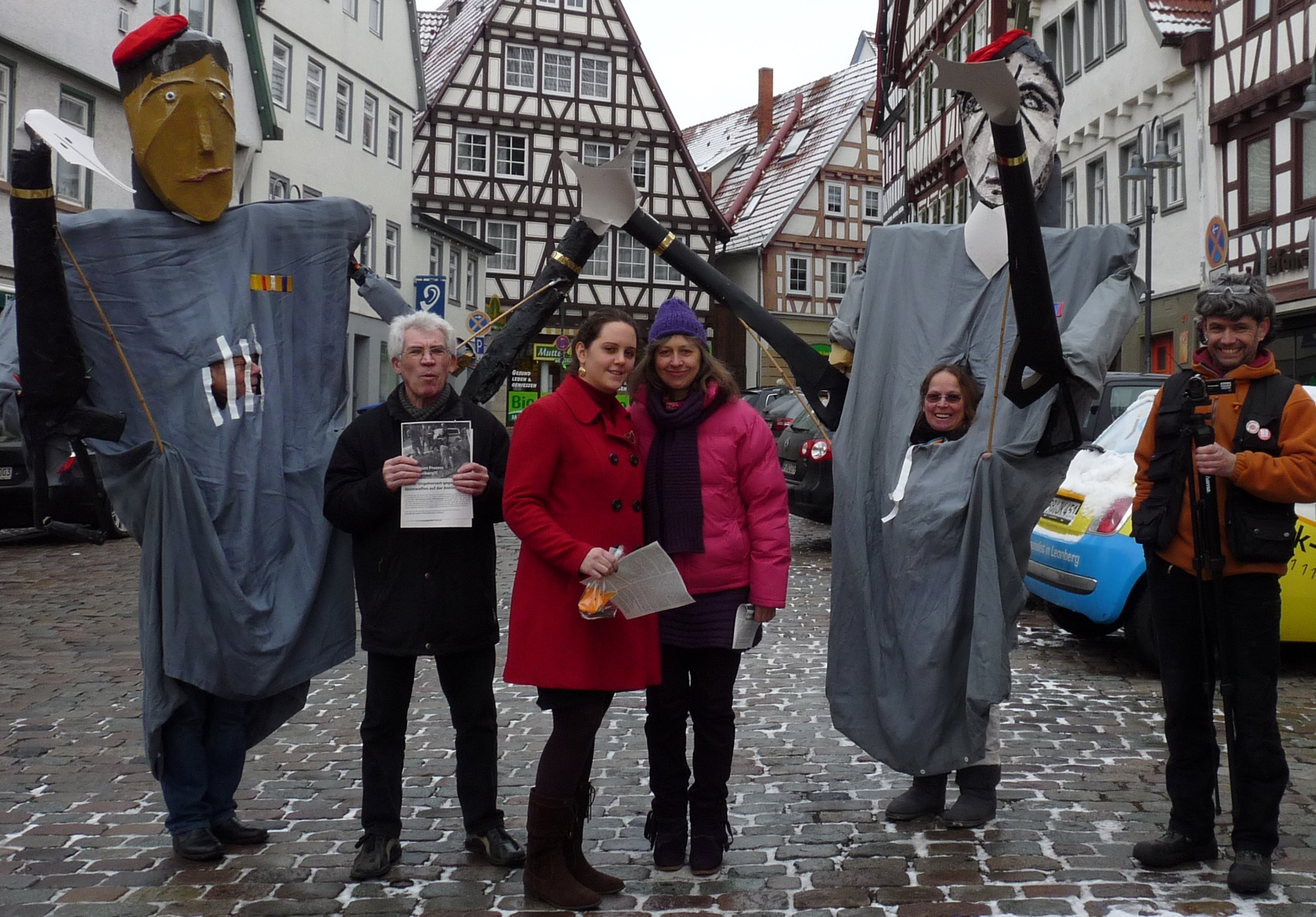 Solidaritätsaktion in Leonberg, 28.1.2011
