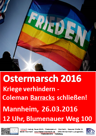 Ostermarsch 2016 Mannheim Plakat