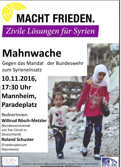 Macht Frieden. Zivile Lösungen für Syrien