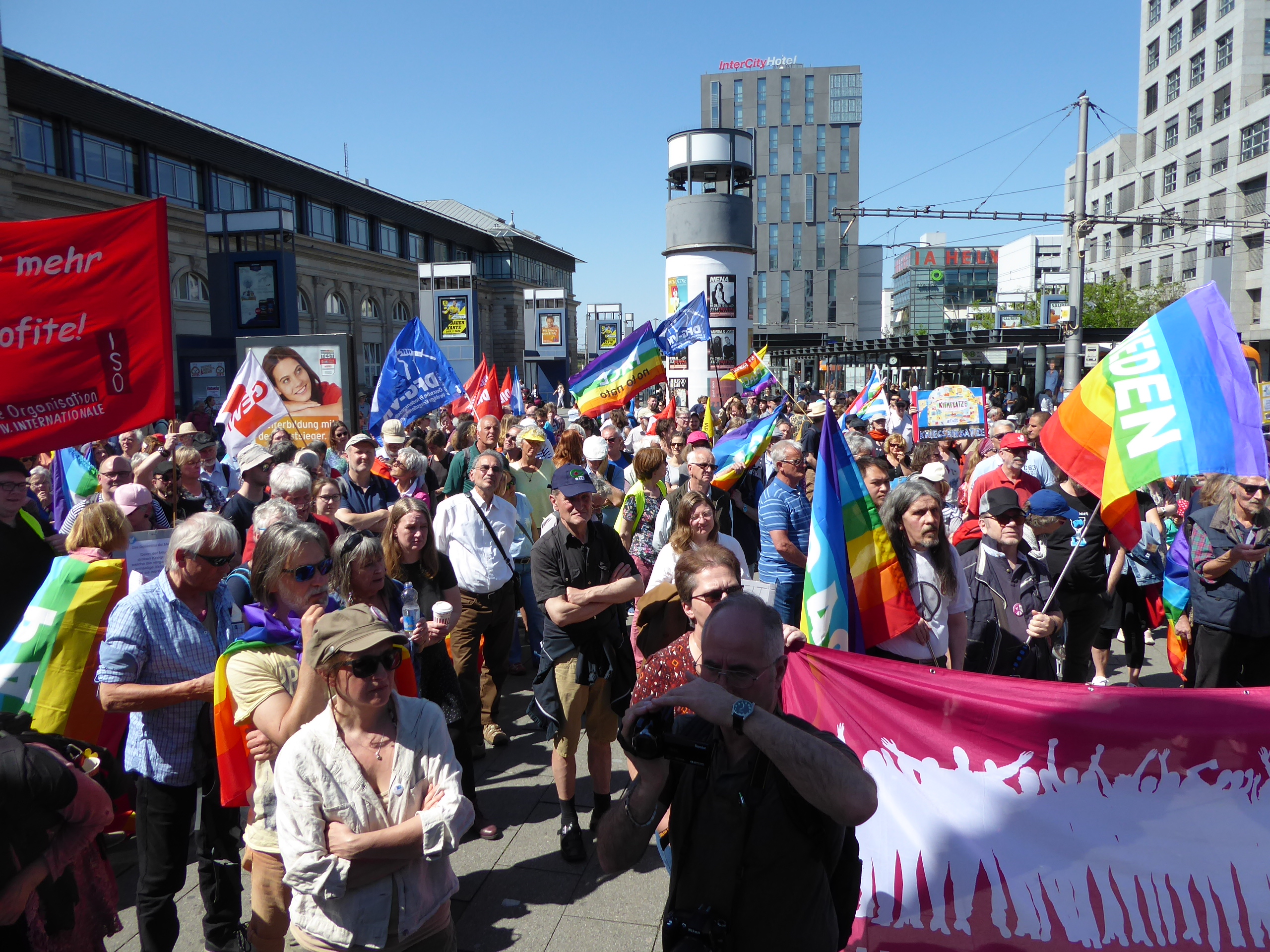 Ostermarsch Rhein-Neckar 2019 Mannheim Bahnhofsvorplatz
