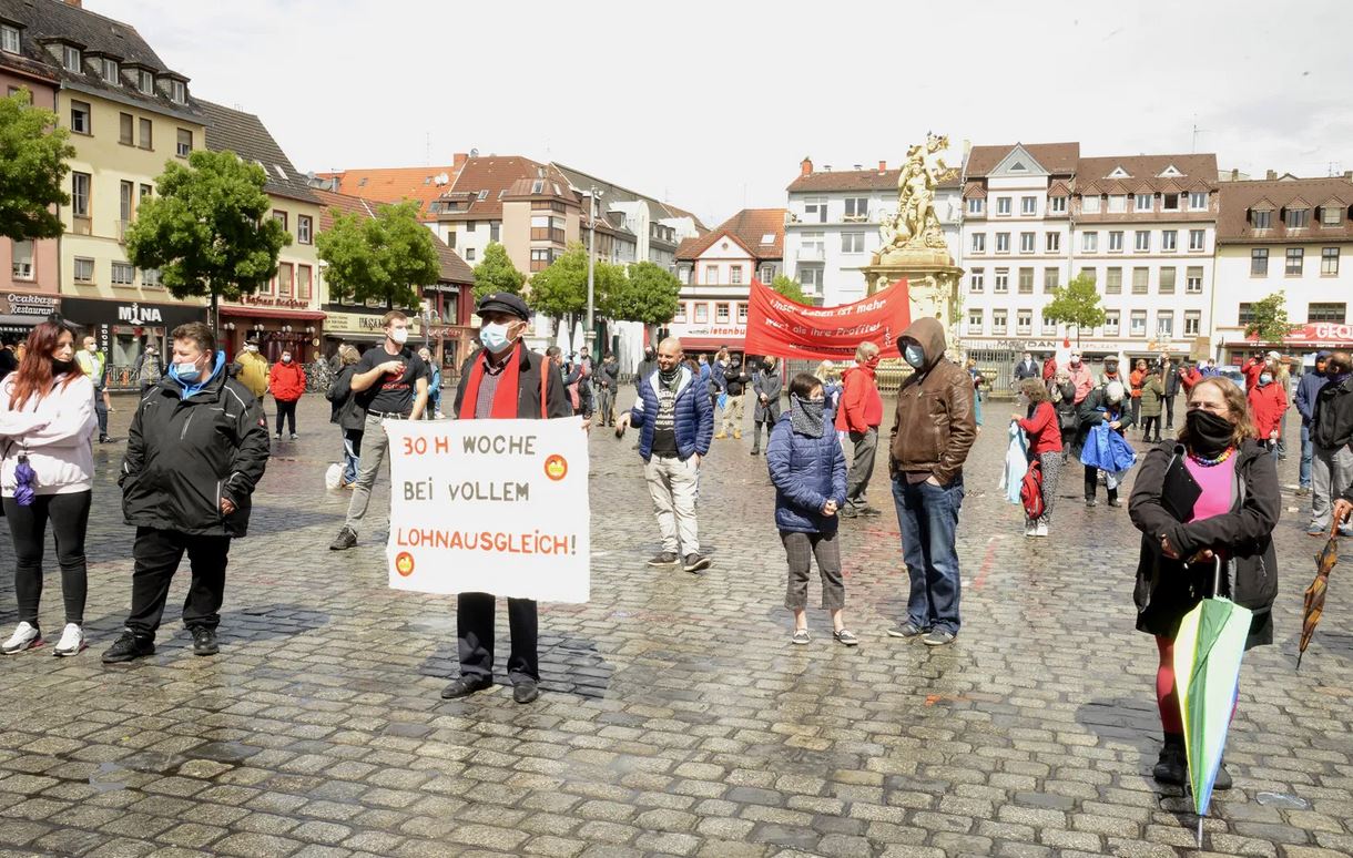 Kundgebung zum 1. Mai Marktplatz Mannheim