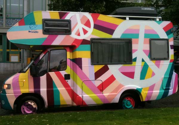 Das Friedensmobil am 3.7.2013 in Mannheim