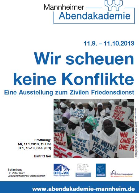 Ausstellungsplakat Wir scheuen keine Konflikte