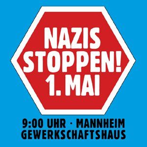Nazis-stoppen in Mannheim am 1. Mai