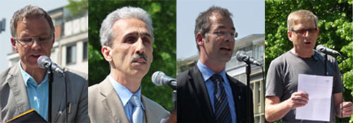 Redner beim Ostermarsch 2011 in Mannheim